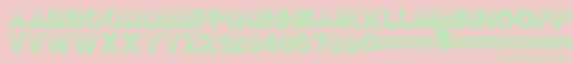 PixelHour Font – Green Fonts on Pink Background