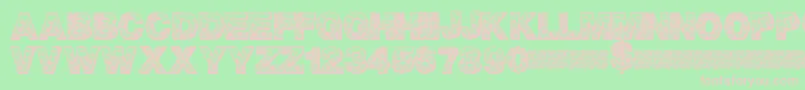 PixelHour Font – Pink Fonts on Green Background