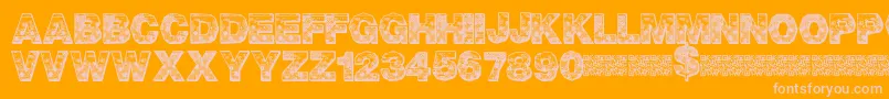 PixelHour Font – Pink Fonts on Orange Background