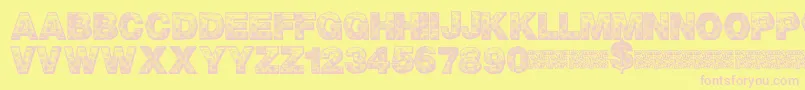 PixelHour Font – Pink Fonts on Yellow Background