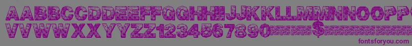 PixelHour Font – Purple Fonts on Gray Background