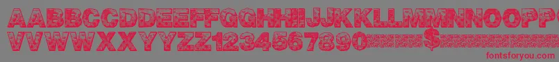 PixelHour Font – Red Fonts on Gray Background