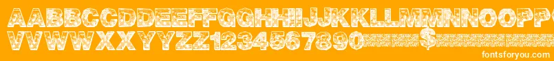 PixelHour Font – White Fonts on Orange Background