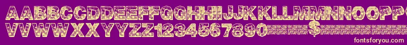 PixelHour Font – Yellow Fonts on Purple Background