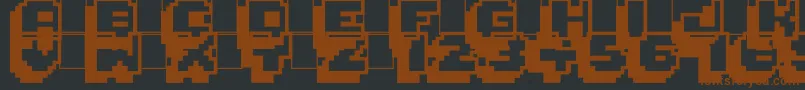 Pixelmania Font – Brown Fonts on Black Background