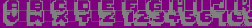 Pixelmania Font – Gray Fonts on Purple Background