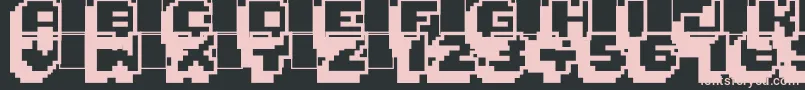 Pixelmania Font – Pink Fonts on Black Background