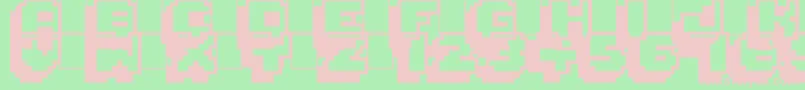 Pixelmania-fontti – vaaleanpunaiset fontit vihreällä taustalla