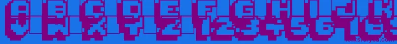 Шрифт Pixelmania – фиолетовые шрифты на синем фоне