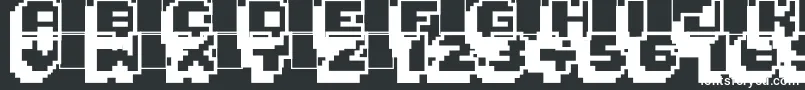 Pixelmania Font – White Fonts on Black Background