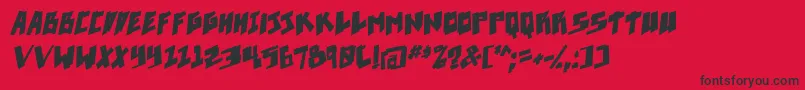 Pixelpunk boldital Font – Black Fonts on Red Background