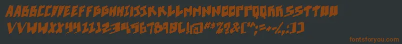 Pixelpunk boldital Font – Brown Fonts on Black Background