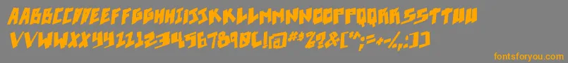 Pixelpunk boldital Font – Orange Fonts on Gray Background