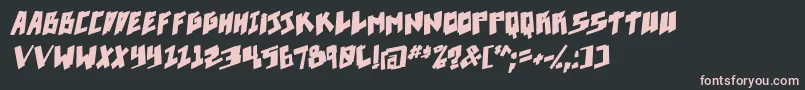 Pixelpunk boldital Font – Pink Fonts on Black Background