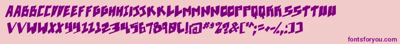 Pixelpunk boldital Font – Purple Fonts on Pink Background