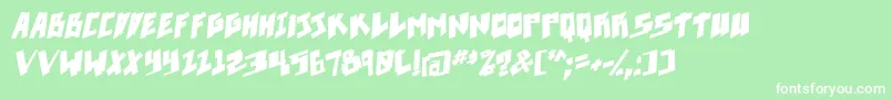 Pixelpunk boldital Font – White Fonts on Green Background