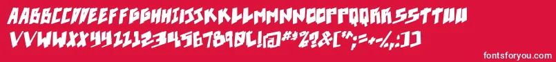 Pixelpunk boldital Font – White Fonts on Red Background