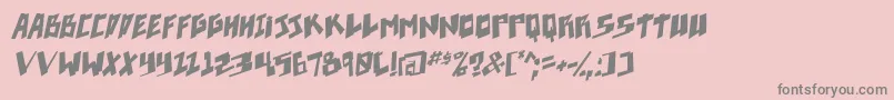 Pixelpunk ital-Schriftart – Graue Schriften auf rosa Hintergrund