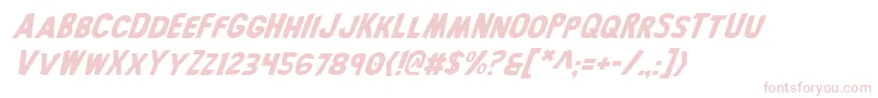 フォントBronicItalic – ピンクのフォント