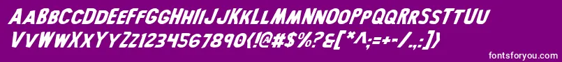 BronicItalic Font – White Fonts on Purple Background