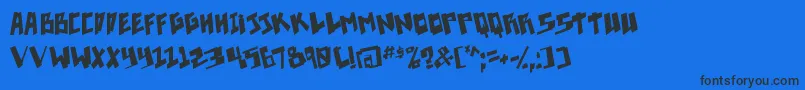フォントPixelpunk – 黒い文字の青い背景