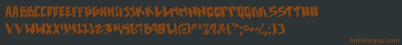 Pixelpunk Font – Brown Fonts on Black Background