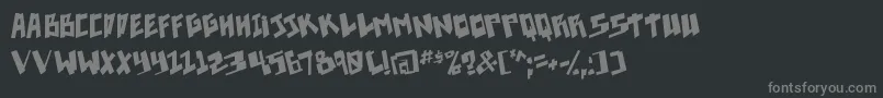 フォントPixelpunk – 黒い背景に灰色の文字