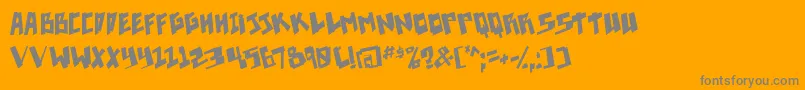 Pixelpunk Font – Gray Fonts on Orange Background