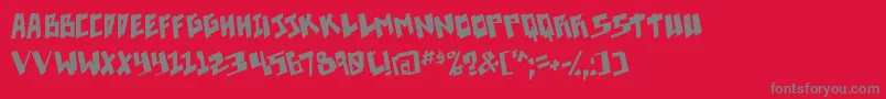 Pixelpunk-Schriftart – Graue Schriften auf rotem Hintergrund