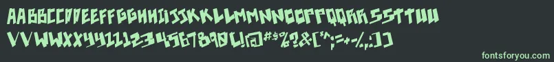 Pixelpunk Font – Green Fonts on Black Background