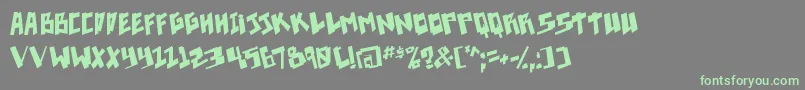 Pixelpunk-Schriftart – Grüne Schriften auf grauem Hintergrund
