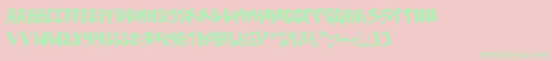 Pixelpunk Font – Green Fonts on Pink Background