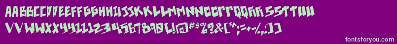 Pixelpunk Font – Green Fonts on Purple Background