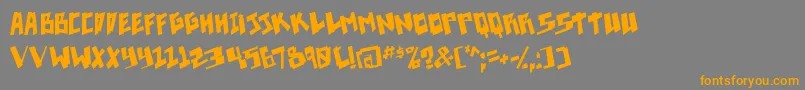 Czcionka Pixelpunk – pomarańczowe czcionki na szarym tle