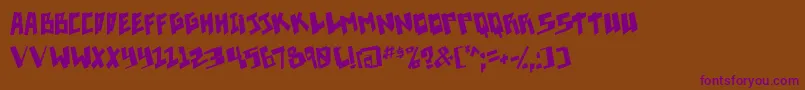 Pixelpunk Font – Purple Fonts on Brown Background