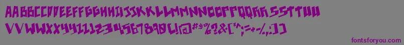 Pixelpunk-Schriftart – Violette Schriften auf grauem Hintergrund