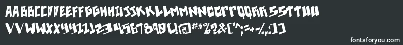 Шрифт Pixelpunk – белые шрифты на чёрном фоне