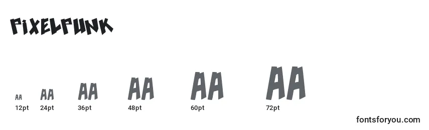 Размеры шрифта Pixelpunk