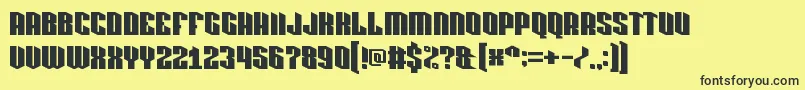 pixlashed 15 Font – Black Fonts on Yellow Background