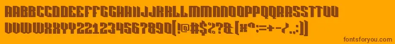 fuente pixlashed 15 – Fuentes Marrones Sobre Fondo Naranja