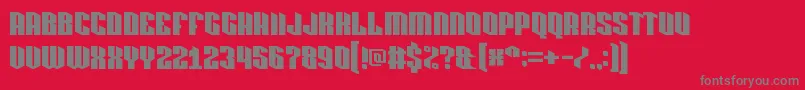pixlashed 15 Font – Gray Fonts on Red Background