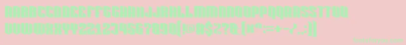 pixlashed 15 Font – Green Fonts on Pink Background