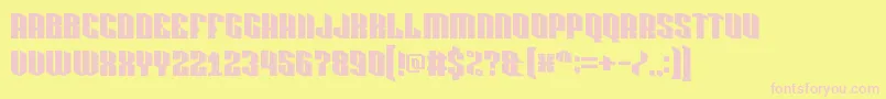 pixlashed 15 Font – Pink Fonts on Yellow Background