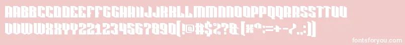 pixlashed 15 Font – White Fonts on Pink Background