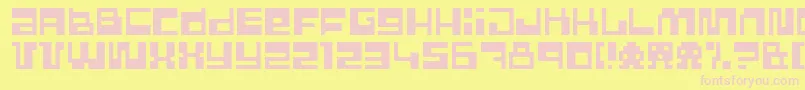 Pixlpowr Font – Pink Fonts on Yellow Background