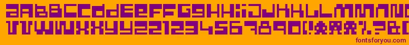 Pixlpowr Font – Purple Fonts on Orange Background