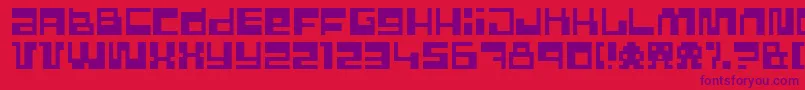 Pixlpowr Font – Purple Fonts on Red Background