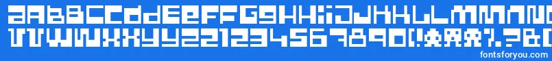Pixlpowr Font – White Fonts on Blue Background