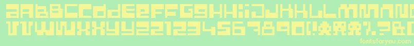 Pixlpowr Font – Yellow Fonts on Green Background