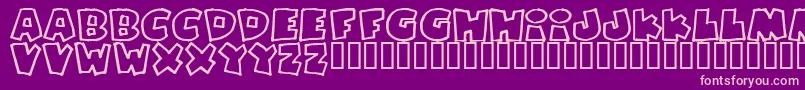 PIZZADUDEFATOUTLINE Font – Pink Fonts on Purple Background